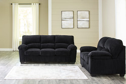  																			Ashley SimpleJoy Black Sofa/Couch &...
																		 