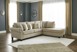  																			Dovemont Fabric 2 pc Sectional
																		 