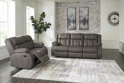  																			First Base Gunmetal Reclining Sofa/...
																		 