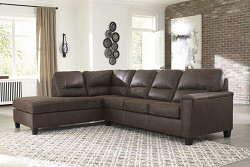  																			Navi Leather Look 2 pc Sectional
																		 