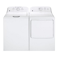 GE 3.8 cu. ft. Top Load Lead Washer & 6.2 cu. ft. Front Load Dryer