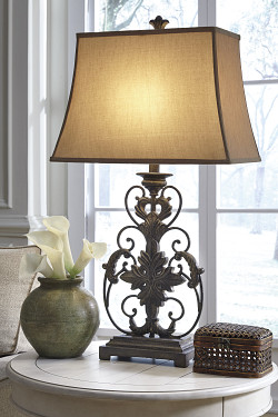  																			Sallee Gold Finish Poly Table Lamp ...
																		 