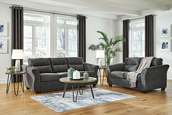  																			Ashley Miravel Gunmetal Sofa/Couch ...
																		 