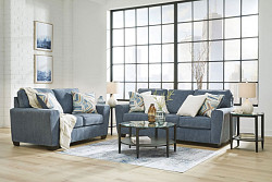  																			Cashton Blue Sofa/Couch & Loveseat
																		 