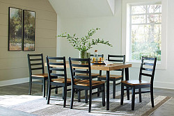  																			Blondon Dining Table and 6 Chairs
																		 